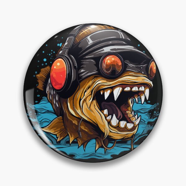Item preview, Hardbass Fish With Rave Music Headphones  designed and sold by PiggyBoxer.