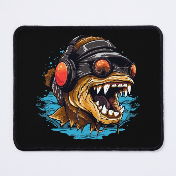 Item preview, Hardbass Fish With Rave Music Headphones  designed and sold by PiggyBoxer.