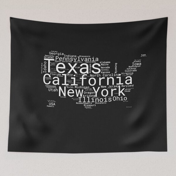 Item preview, United States Typography USA States designed and sold by MyDearWorld.
