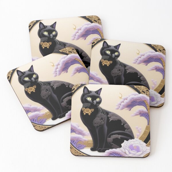 Item preview, Cat and purple trees  designed and sold by Roxburylane.