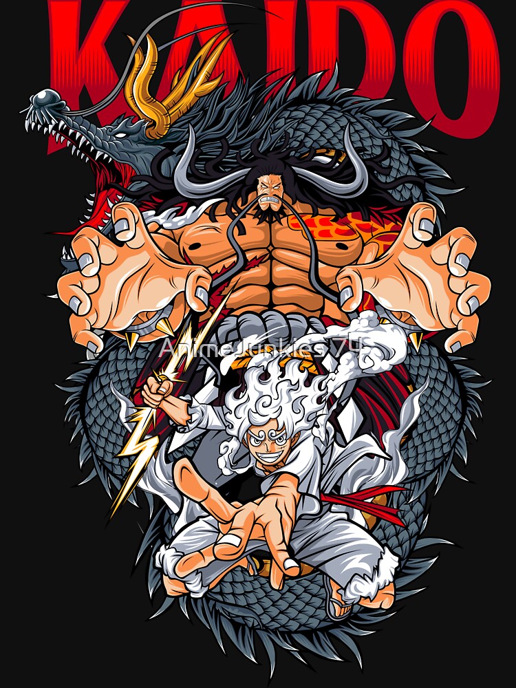 One Piece Luffy Gear 5 Vs Kaido Anime T-Shirt - Ink In Action