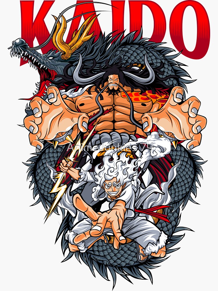 Epic Battle Luffy gear 5 vs Kaido Dragon - Monkey D Luffy - Pin