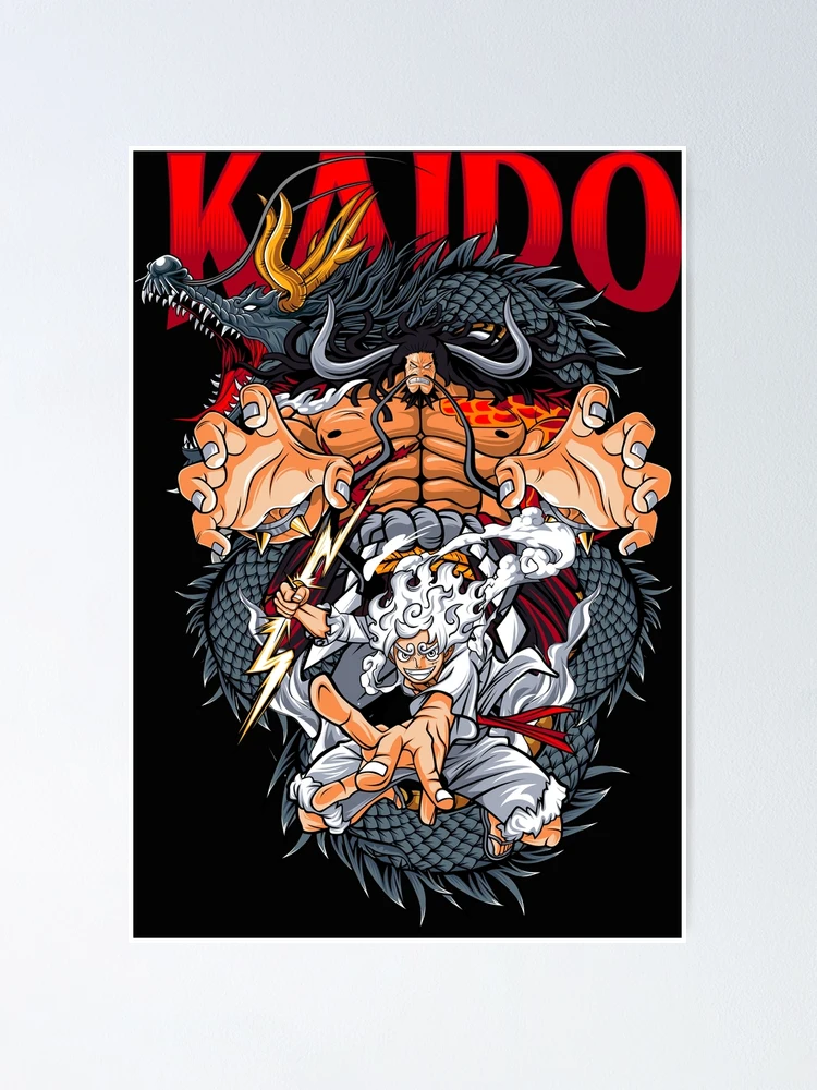 Luffy Gear 5 vs Kaido ONE PIECE Poster for Sale by newgatearts