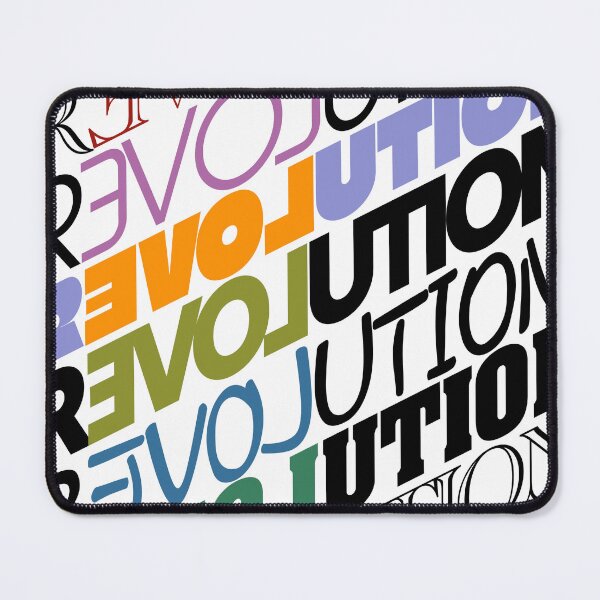 Item preview, Revolution word pun wordplay typography themed colorfull design designed and sold by ironpalette.
