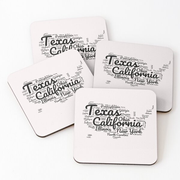 Item preview, United States Typography USA States designed and sold by MyDearWorld.