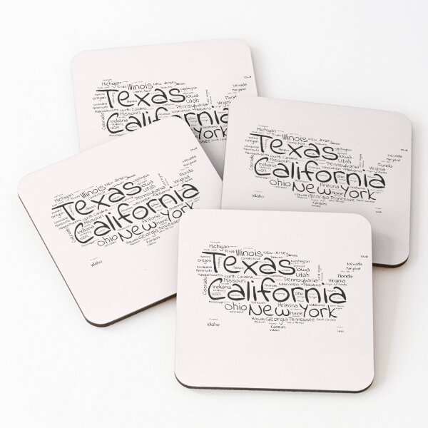 Item preview, United States Typography USA States designed and sold by MyDearWorld.