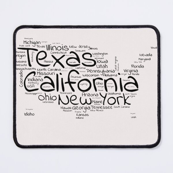 Item preview, United States Typography USA States designed and sold by MyDearWorld.