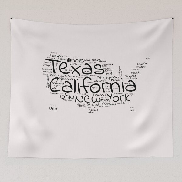 Item preview, United States Typography USA States designed and sold by MyDearWorld.