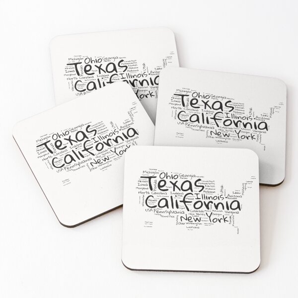 Item preview, United States Typography USA States designed and sold by MyDearWorld.