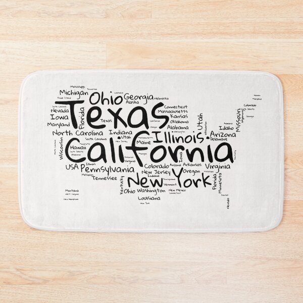Item preview, United States Typography USA States designed and sold by MyDearWorld.