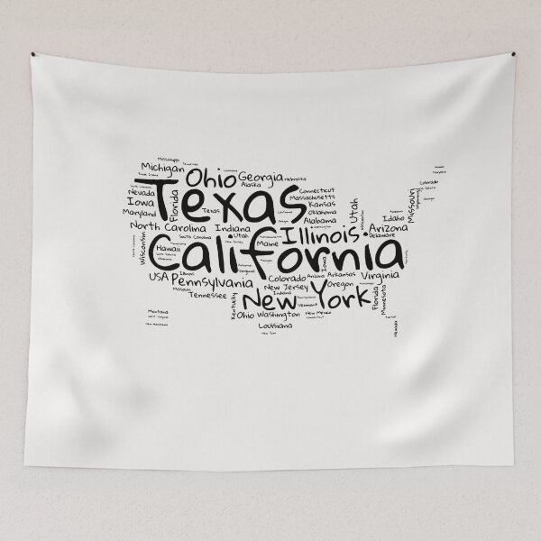 Item preview, United States Typography USA States designed and sold by MyDearWorld.
