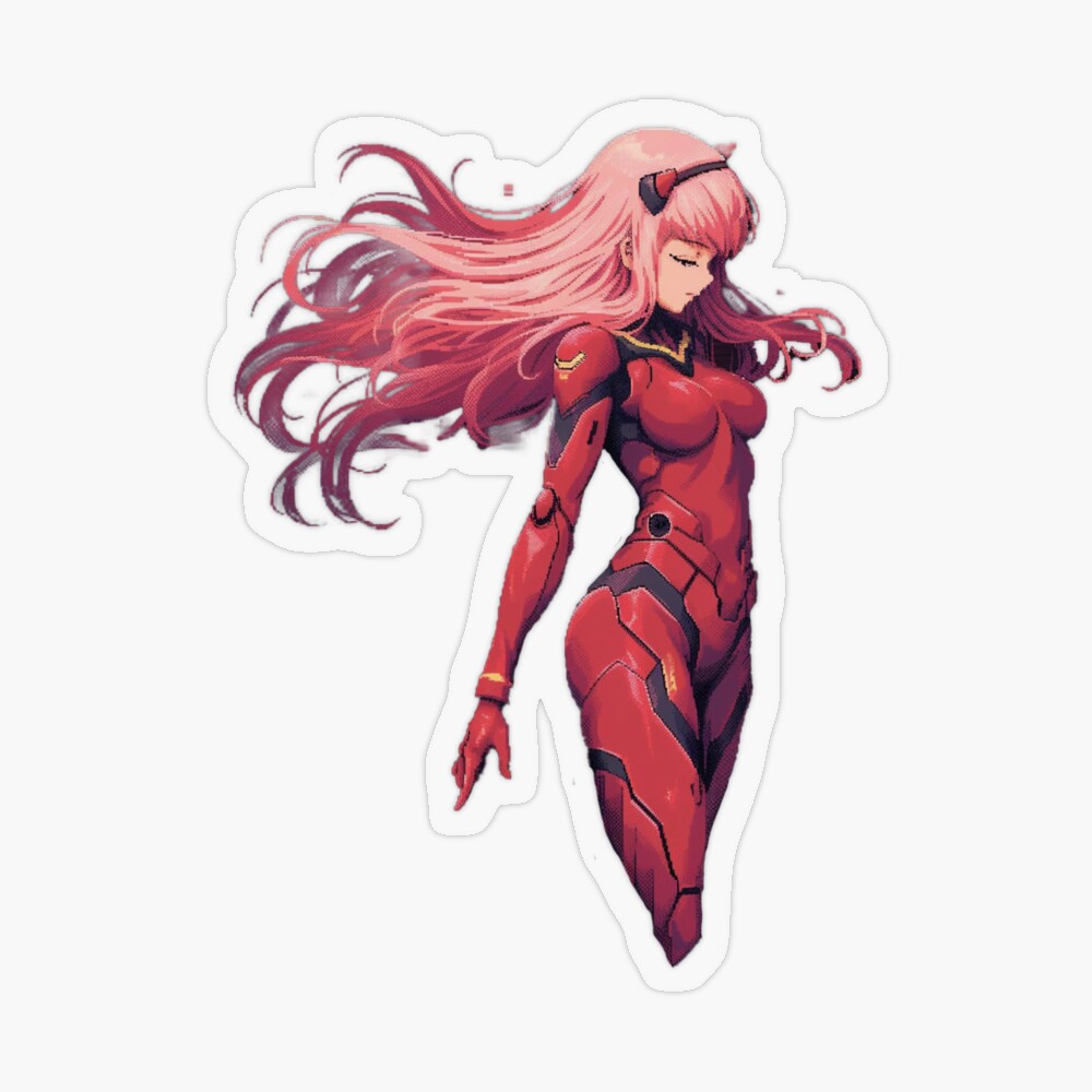 Zero Two pixel art Art Print by uwntu