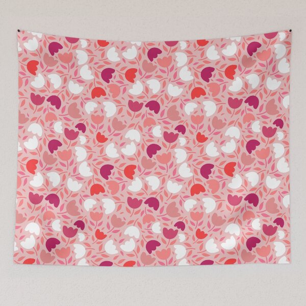 Item preview, Bright vibrant floral flowers pattern SJ Pink designed and sold by Nicola-Rowe.