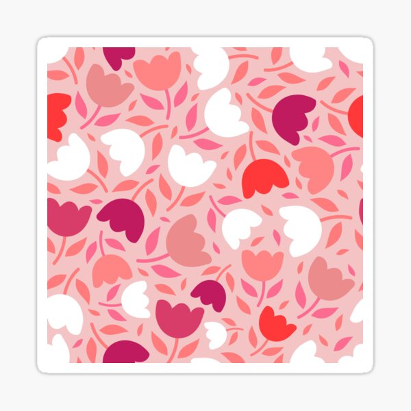 Item preview, Bright vibrant floral flowers pattern SJ Pink designed and sold by Nicola-Rowe.