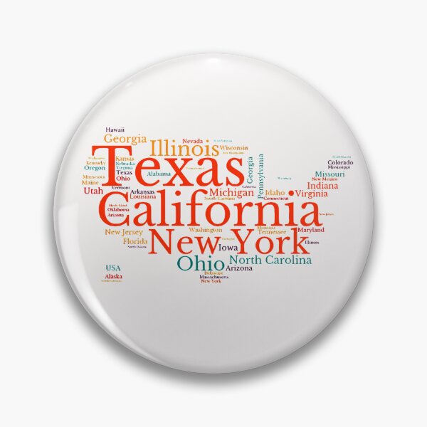 Item preview, United States Typography USA States designed and sold by MyDearWorld.