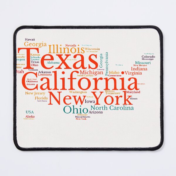 Item preview, United States Typography USA States designed and sold by MyDearWorld.