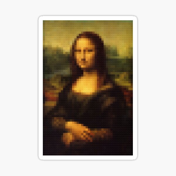 Item preview, Mona Lisa pixel art designed and sold by talessia.