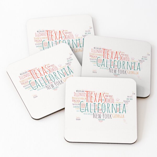 Item preview, United States Typography USA States designed and sold by MyDearWorld.