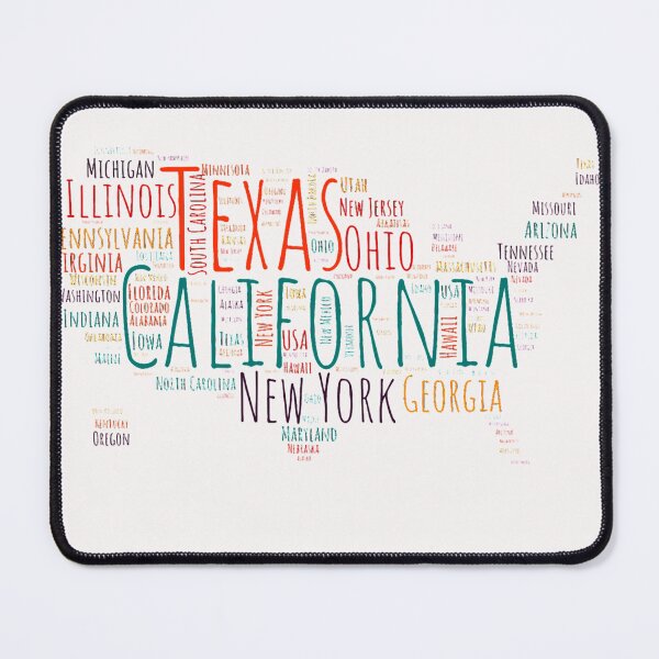 Item preview, United States Typography USA States designed and sold by MyDearWorld.