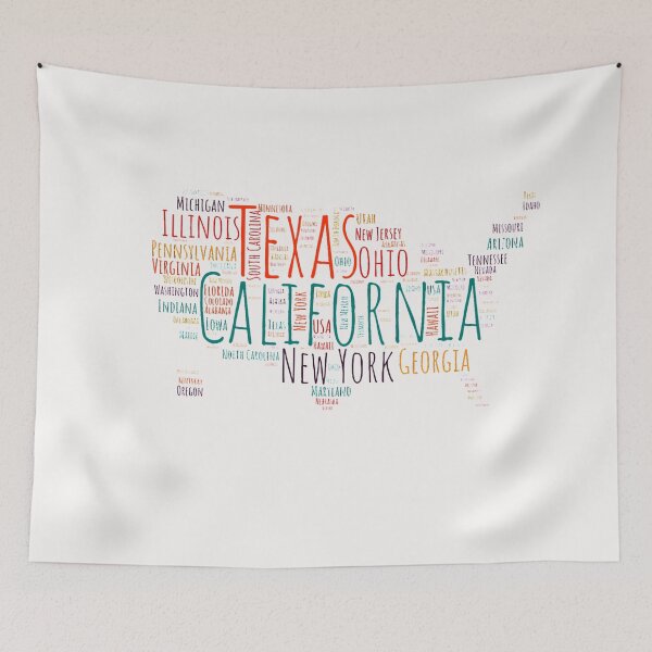 Item preview, United States Typography USA States designed and sold by MyDearWorld.