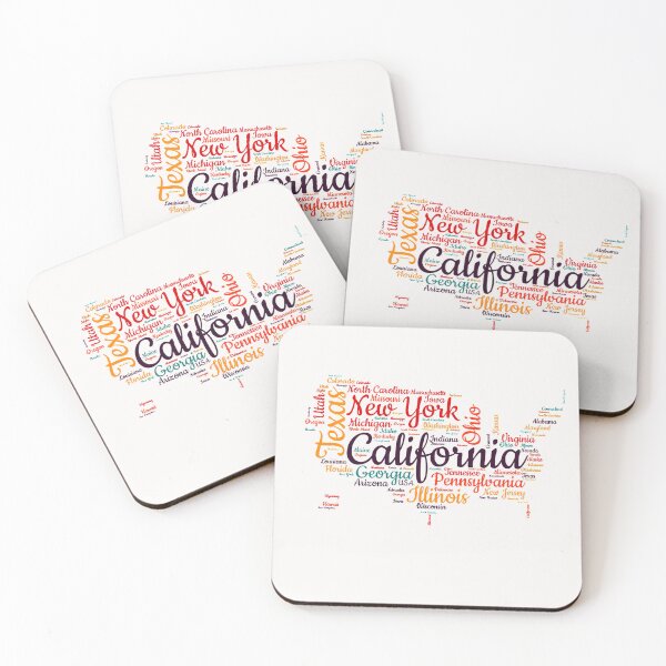 Item preview, United States Typography USA States designed and sold by MyDearWorld.
