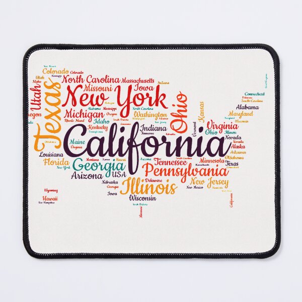 Item preview, United States Typography USA States designed and sold by MyDearWorld.