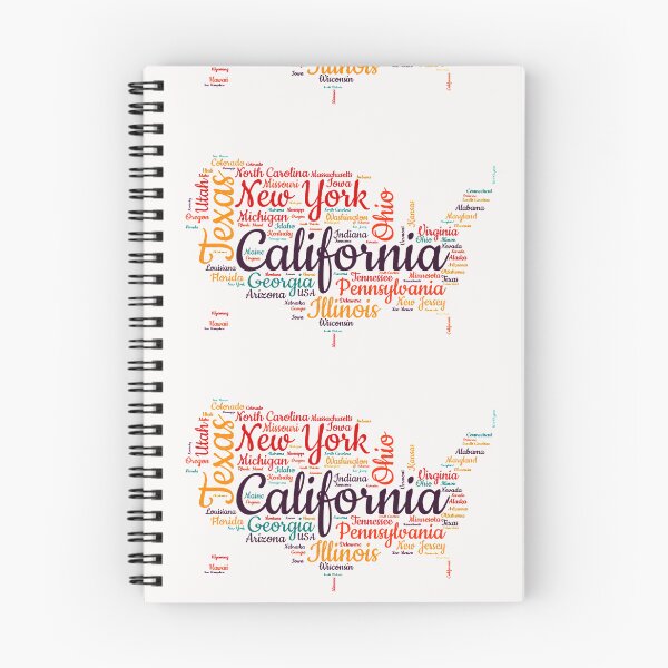 Item preview, United States Typography USA States designed and sold by MyDearWorld.
