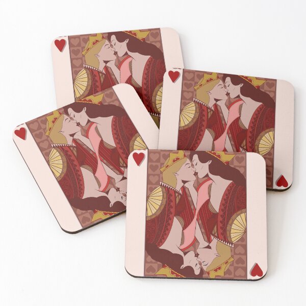 Item preview, queen of hearts card women kissing designed and sold by lulustratton.