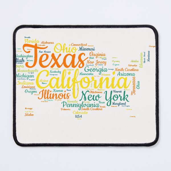 Item preview, United States Typography USA States designed and sold by MyDearWorld.