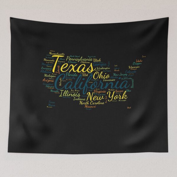 Item preview, United States Typography USA States designed and sold by MyDearWorld.