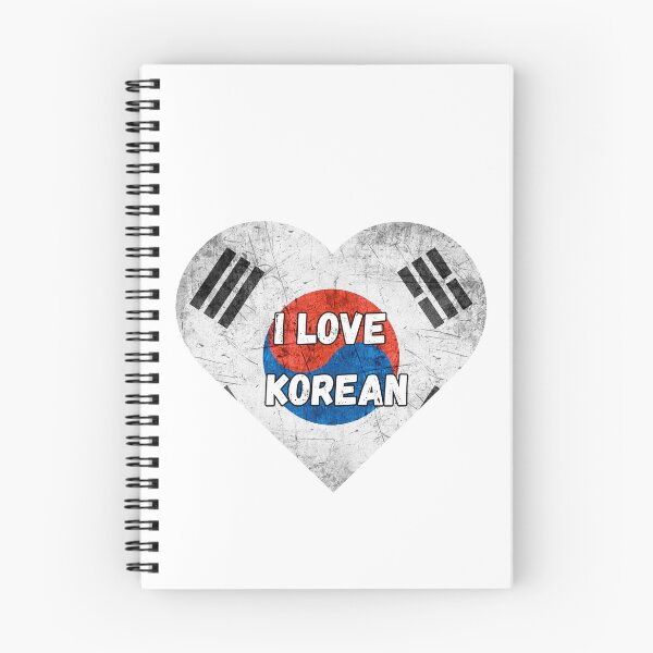 Item preview,  I love Korean, heart with Korean flag designed and sold by language-des.