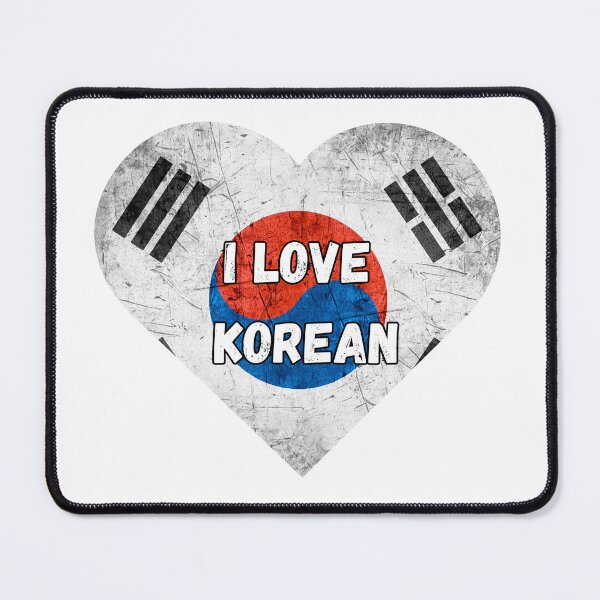 Item preview,  I love Korean, heart with Korean flag designed and sold by language-des.