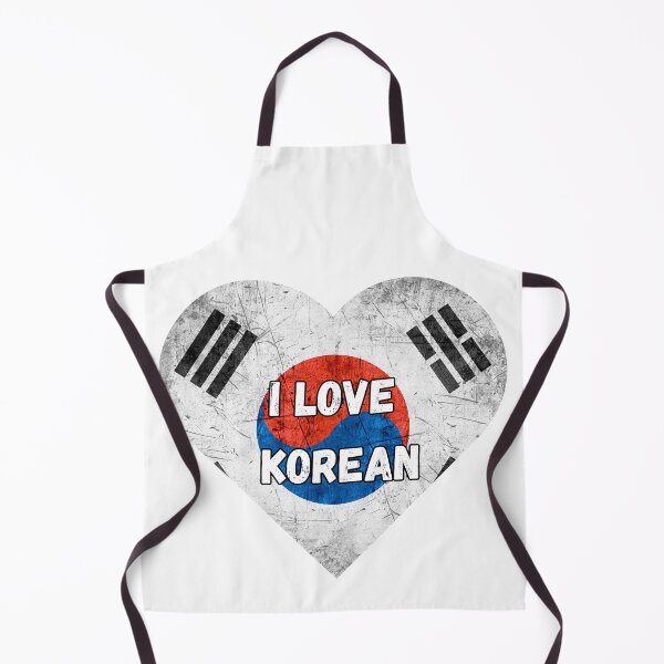 Item preview, I love Korean, heart with Korean flag designed and sold by language-des.