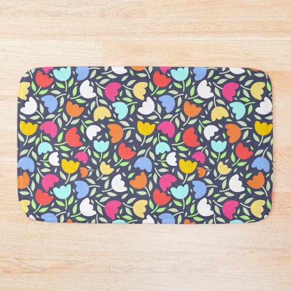 Item preview, Bright Vibrant Floral Flowers pattern SJ Blue designed and sold by Nicola-Rowe.