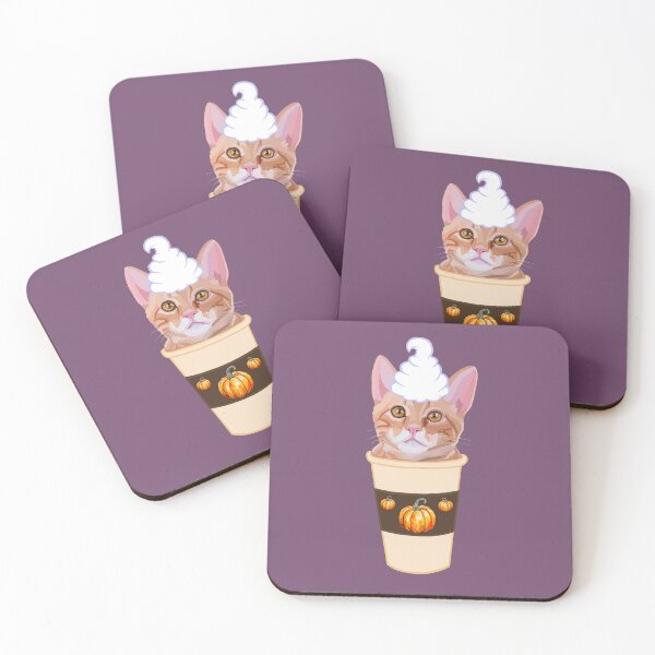Item preview, Pumpkin Spice Ginger Cat Coffee Latte designed and sold by Deborah Camp.