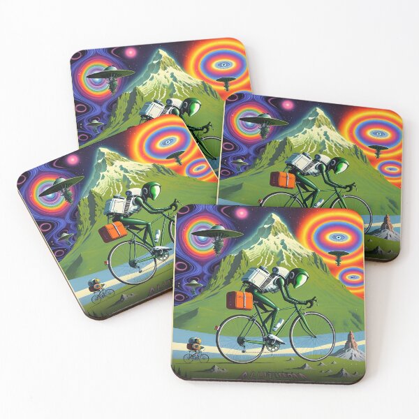 Item preview, Bicycle Day Abduction: LSD Blotter Artistry Unveiled T-Shirt designed and sold by Mr.Psychedelia.