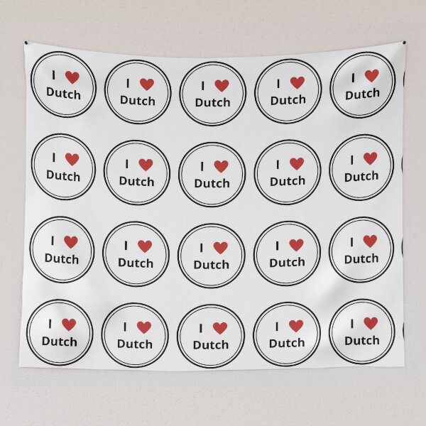 Item preview, Black and white circle of i love Dutch designed and sold by language-des.