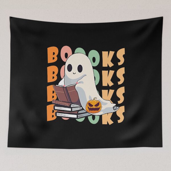 Item preview, Booooks Cute Ghost Reading Books Pumpkin Halloween designed and sold by NewDayDesigns.