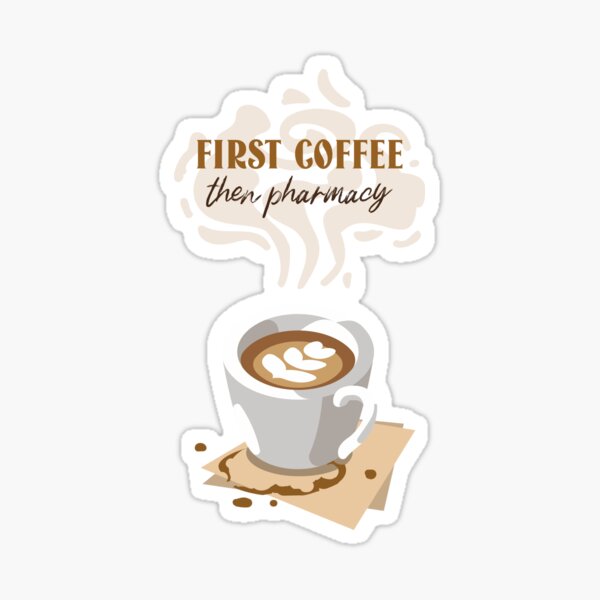 But First Coffee Sticker for Sale by mounadesigns