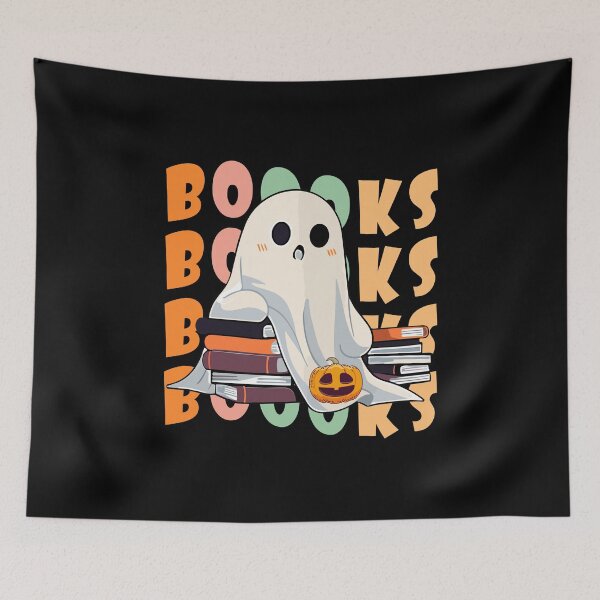 Item preview, Booooks Cute Ghost Reading Books Pumpkin Halloween designed and sold by NewDayDesigns.