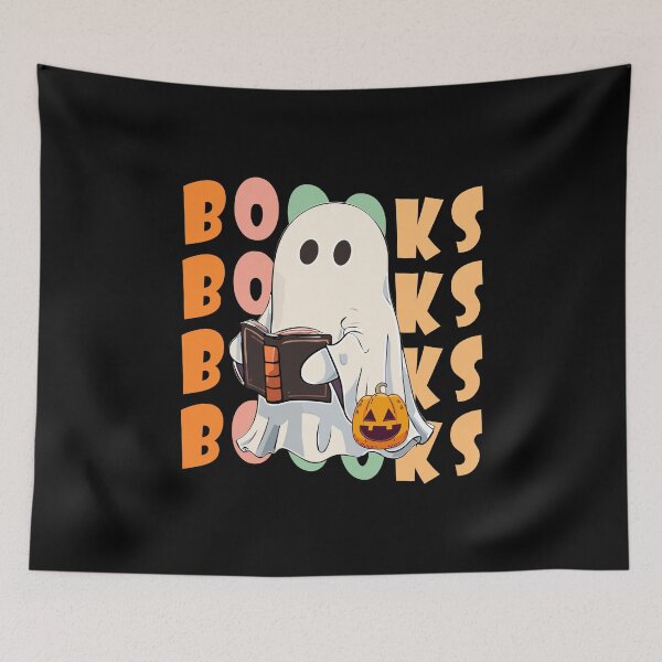Item preview, Booooks Cute Ghost Reading Books Pumpkin Halloween designed and sold by NewDayDesigns.