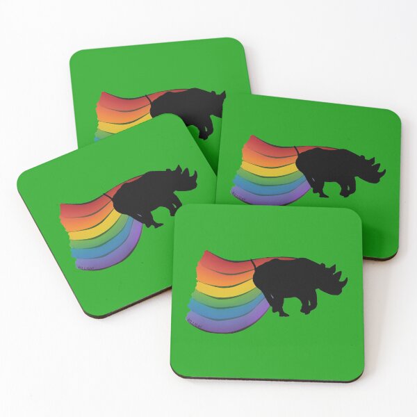 Item preview, Rhino Rainbow Power! designed and sold by DILLIGAF.