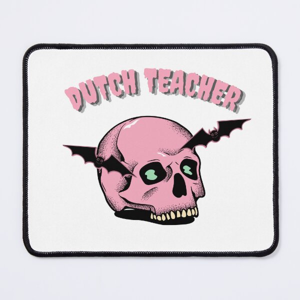 Item preview, dutch teacher halloween skull designed and sold by language-des.