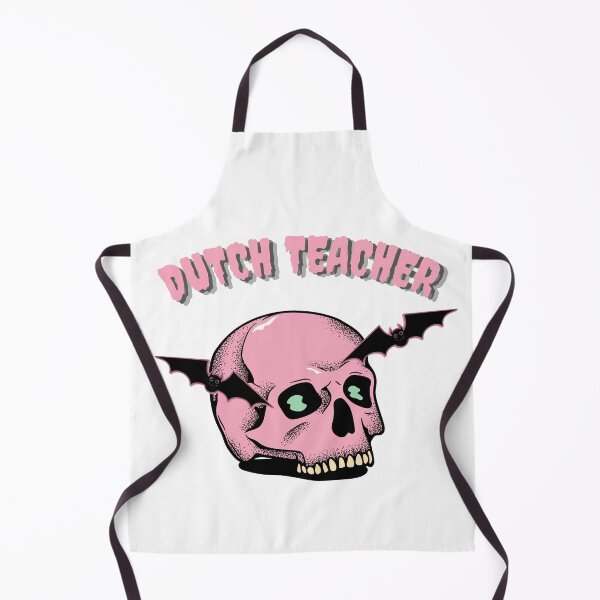 Item preview, dutch teacher halloween skull designed and sold by language-des.