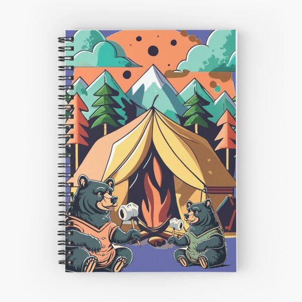 Item preview, Funny Black Bears Camping Abstract Art designed and sold by Nature's Fancy.