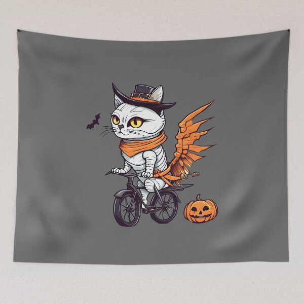 Item preview, Mummy Cat With Halloween Wings designed and sold by BloomCatB.