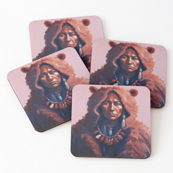 Item preview, Native American Bear Hide Hunter designed and sold by AUTHENTIC AMERICANA ARTS.