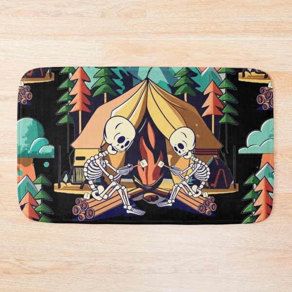 Item preview, Funny Skeletons Camping Abstract Art designed and sold by Nature's Fancy.