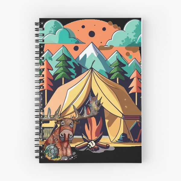Item preview, Funny Moose Camping Abstract Art designed and sold by Nature's Fancy.