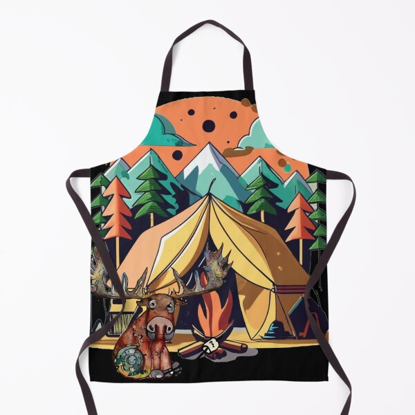 Item preview, Funny Moose Camping Abstract Art designed and sold by Nature's Fancy.
